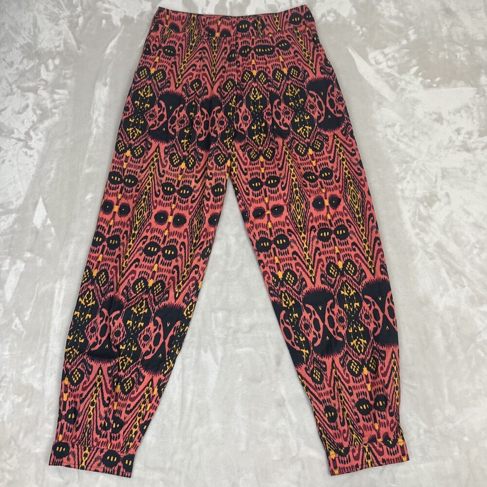 Printed Cropped Ankle Pants in Pink Multi